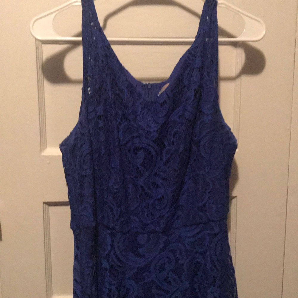 Blue lace dress